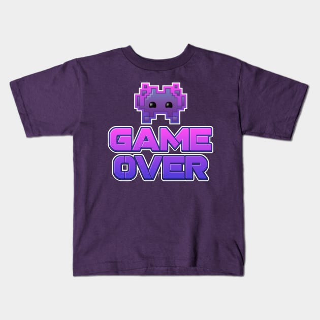 Game Over - Alien Invader Emoji Kids T-Shirt by PiercePopArt